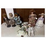 7+/- Porcelain Collectible Dolls