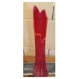Vintage Stretch Swung Glass Floor Vase