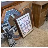 Bedside Cabinet, 2 Mirrors, 2 Wall Art Pieces
