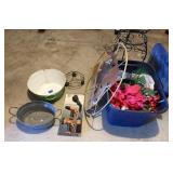 Artificial Flowers, Watering Set, Welcome Sign,