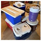 7+/- Coolers, 2 Water Jugs