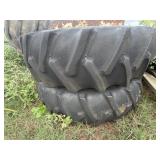 2 Firestone tires (2 have rims) 18.4-38