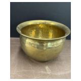 Brass Planter  8.5in in diameter x 6in tall