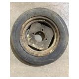 Firestone Ribbed Implement Tire on 4 lug Rim