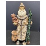 Vtg Ceramic Santa Claus Statue