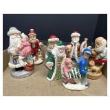 (7) Ceramic Christmas figurines