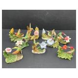 Lot of 9 Bronson 1996 hummingbird figurines