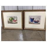 (2) Daniel Sparks Framed Prints- watermelon &