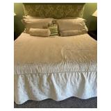 King size bed w/ 3 sect. wall mount headboard