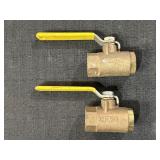 2 Apollo Brass CII 3/4 Valves