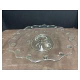 Tear Drop Clear Indiana Glass Cake Plate