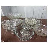 Variety Glassware- serving trays, bowls, dessert