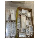 Large variety of hooks in plastic hanging