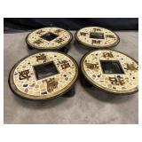 (4) Resin & Metal Plant Holders on Casters
