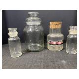 4 glass jars w/lids, Union Pacific RR