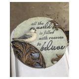 Carson inspirational bird wall hanging, 11in dia.