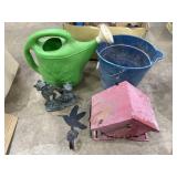 Water can, bucket, bird feeder, basket hook, yard