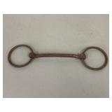 Vtg straight bar curved bit for horses