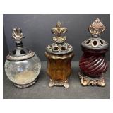 Set of 3 decorative jars