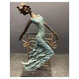 Art Deco Nouveau girl sculpture