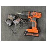 B & D 20v Cordless Drill w/ Charger