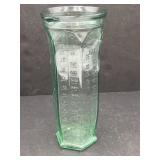 Vtg Italian molded green glass measuring cup, 3C