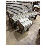Wooden Glider Bench & Side Table