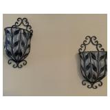 Glass & metal wall sconces