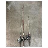3 Fiberglass Fishing Pole w/ Cork Handles