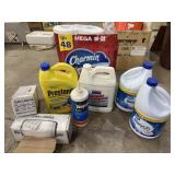 Can liners, antifreeze, carpet shampoo, bleach,