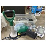 Grab bars, EZ-Riser, oximeter, BP cuff, ambu bag
