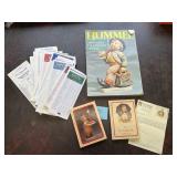 Hummel color portfolio, price lists, 2 small books