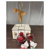 Christmas napkin, silverware holder &
