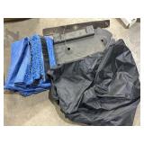 Tarp, grill cover, mower blade, & parts