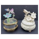 2 hummingbird music boxes