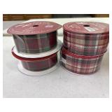 (4) New Rolls of Christmas Ribbon
