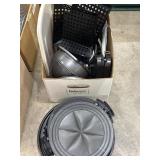 Cake Pans, grilling baskets, colander, egg maker