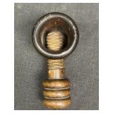 Wooden screw nut cracker