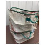 (2) Clear plastic ornament containers
