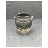Handmade pottery jar, 4.5in tall
