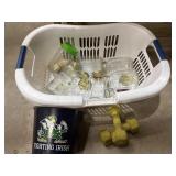 Canning jars, hand weights, ND bucket