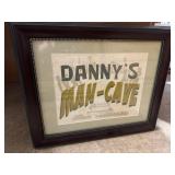 Dannyï¿½s Man-Cave Framed Wall Hanging