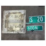 Do Not Enter, US 20, & 600 N Metal Signs