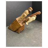 Knife block w/ misc knives