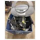 Sony radio player, misc wire & cords