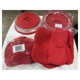 3 microwave plate covers & bowl huggers