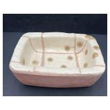 Clay Pottery Dish (heavy) w/ Ceramic finish on