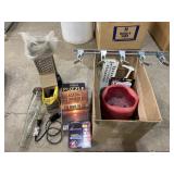 Working shop light, thermometer, candle & 2