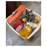 Laundry basket with kids toys