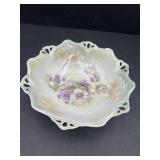 Porcelain floral bowl, Germany.  Scalloped edge w/
